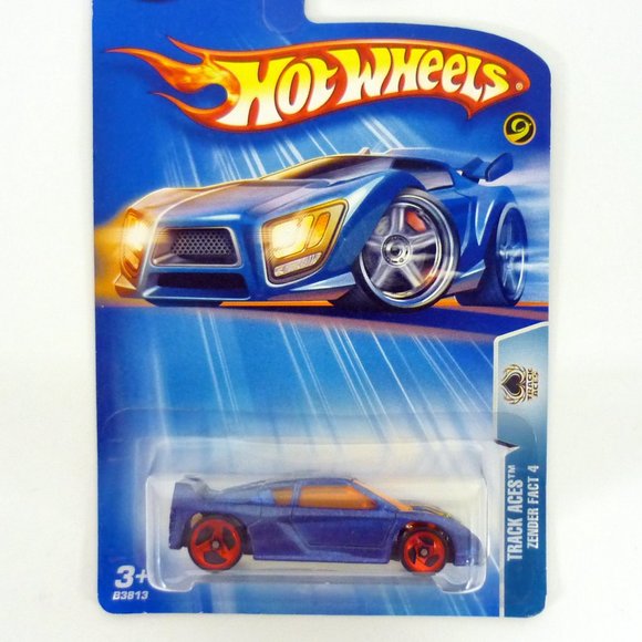 Hot Wheels Zender Fact 4 #212 Track Aces Blue Die-Cast Car 2004 - Picture 1 of 1